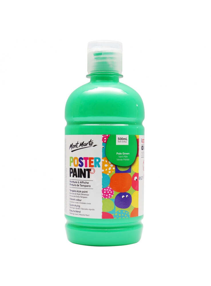 Mont Marte-Poster Paint 500ml Pale Green-MPST0022