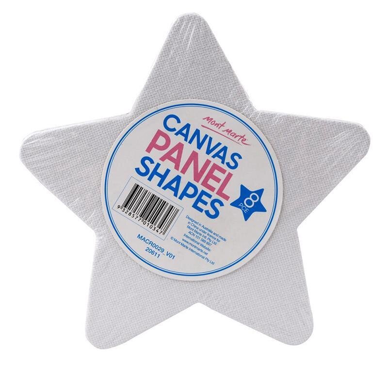 Canvas Board Star Shape-MACR0029 ( 8 Pieces Pack )