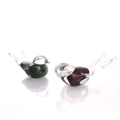 Glasvogel aus handgefertigten Kristallglas Glasvogel aus handgefertigten Kristallglas