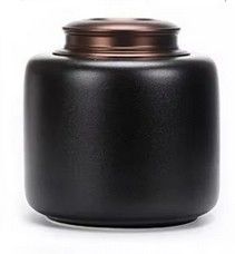 Keramikurne mit edlen Aussehen schwarz/kupfer 2000ml Keramikurne mit edlen Aussehen schwarz/kupfer 2000ml