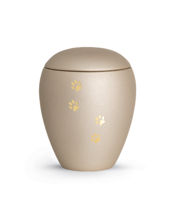 Keramikurne Verona samt Keramikurne Verona samt "goldene Pfötchen" 1500ml