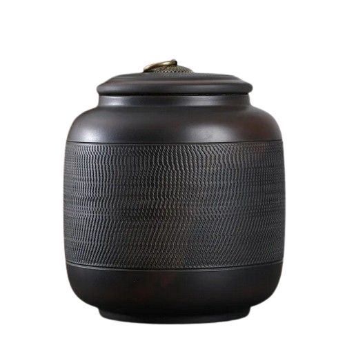 Keramikurne braun/schwarz 2200ml