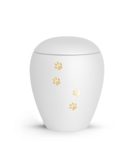 Keramikurne Verona samt "goldene Pfötchen" 1500ml