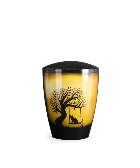 Naturstoffurne Airbrush *Motiv Katze*