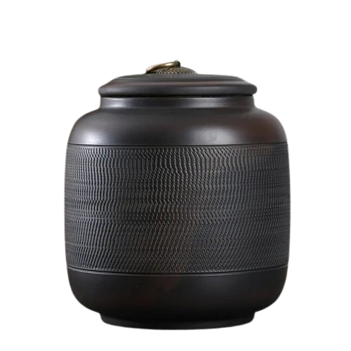 Keramikurne braun/schwarz 2200ml