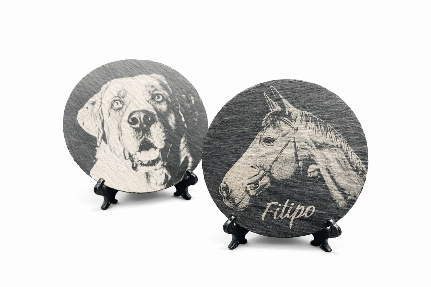 Gravur Schiefertafel rund 10cm