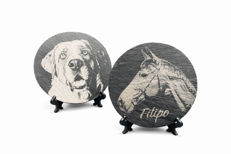 Gravur Schiefertafel rund 10cm