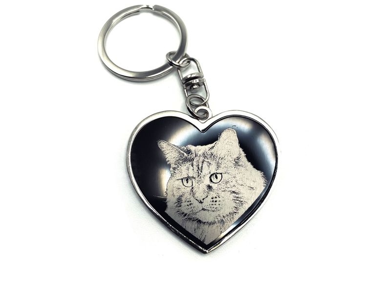 Fotogravur Herz-Schlüsselanhänger