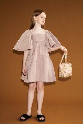 Amazing pale rose dress with butterfly sleeves