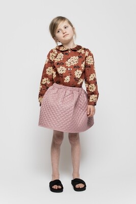 Lovely Brown Floral Top With Collar 100% Eco cotton