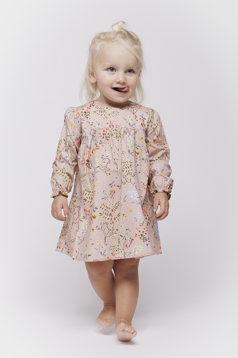 Lovely pale rose floral dress 100% Eco Cotton