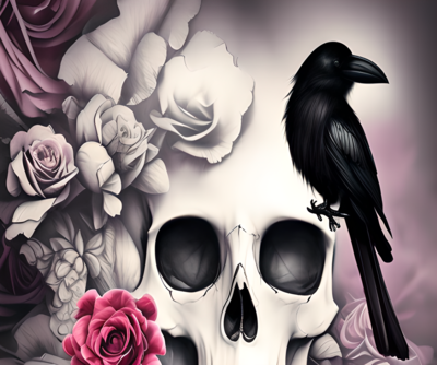 Crow and Skull