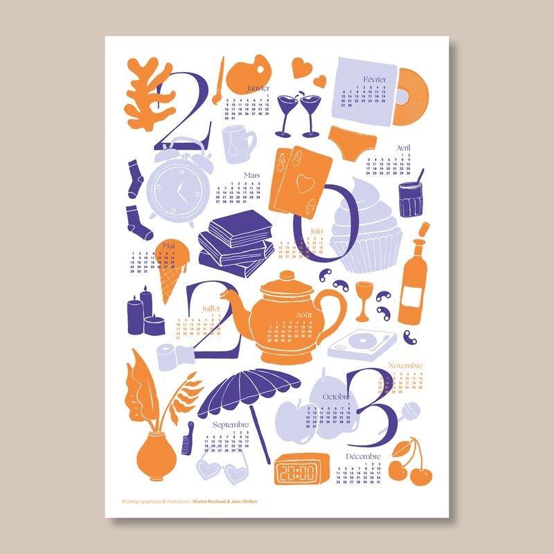 Calendrier 2023 Orange