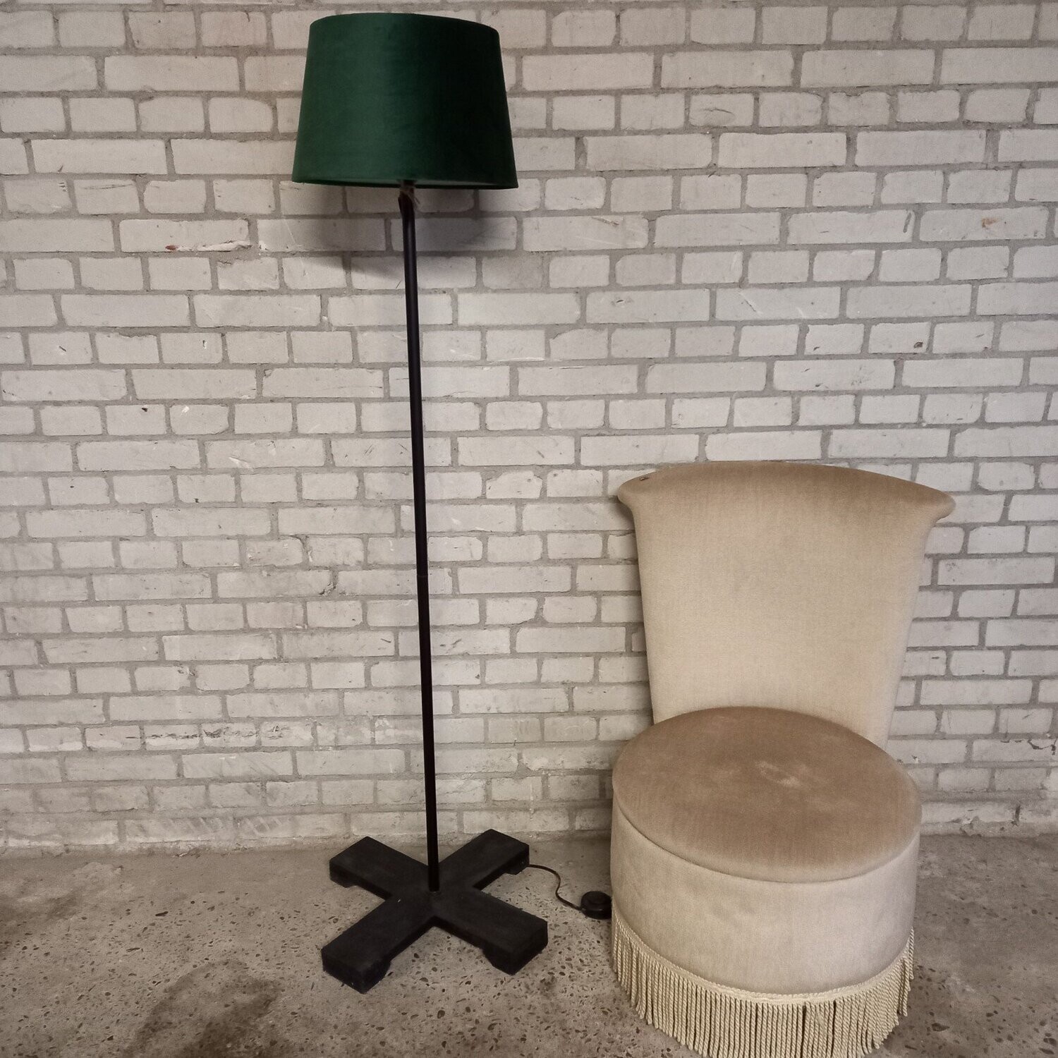 Stalamp groen velours
