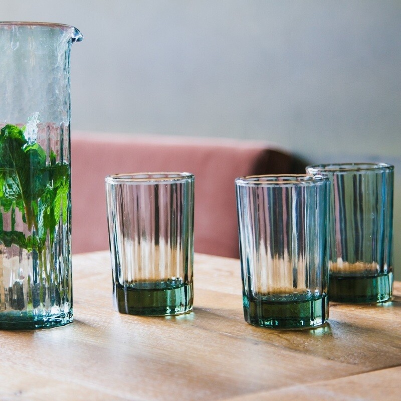 Water Glas Reed smokey green