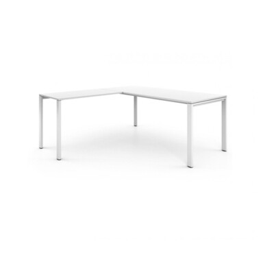 Mesa con ala Adapta Plus de JGGroup. Con pata "U invertida".