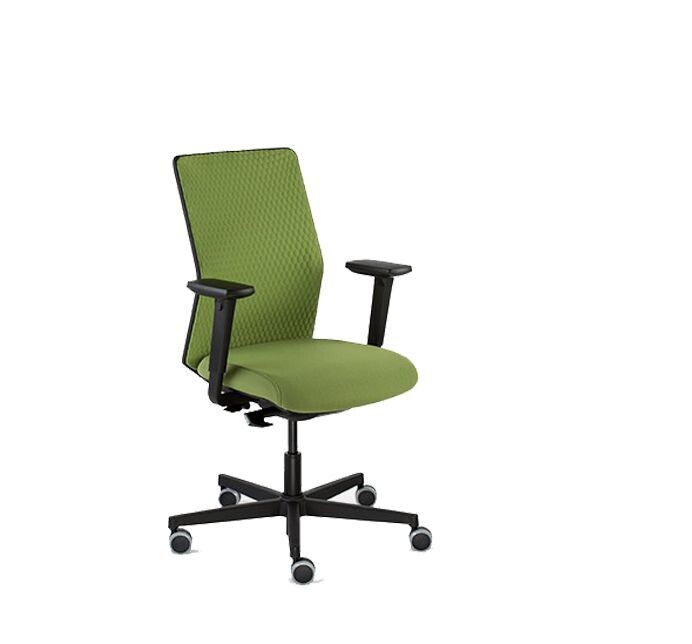 Equis swivel upholstered ​chair with nylon base Dileoffice.