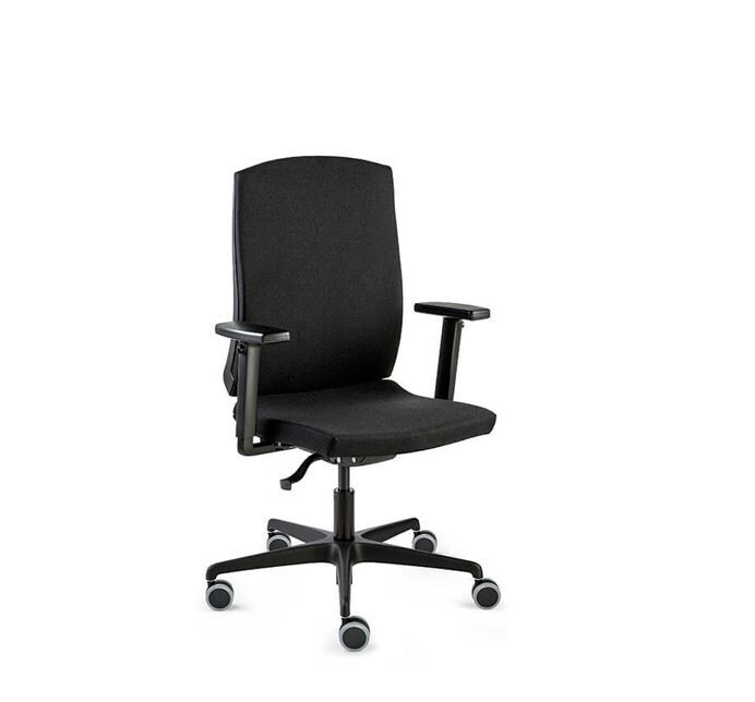 Flexa swivel upholstered chair with nylon base Dileoffice.