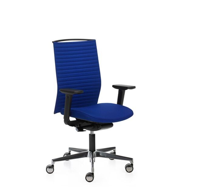 Atika swivel chair upholstered aluminum base Dileoffice