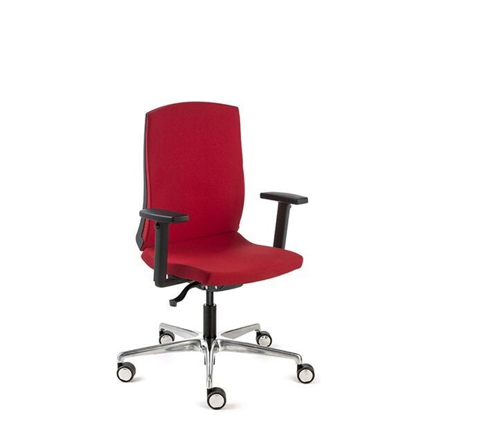 Silla operativa Flexa tapizada base aluminio Dileoffice