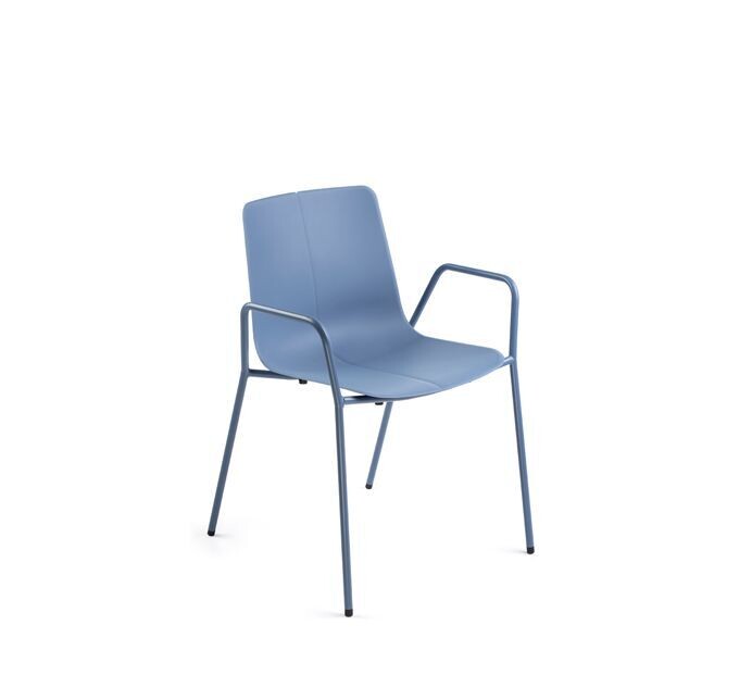 Aitana polypropylene chair with arms by Dileoffice