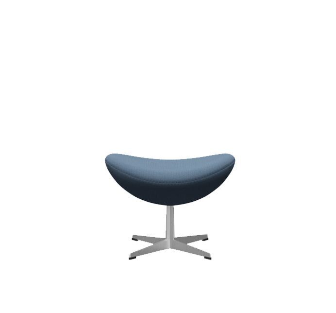 Egg footstool upholstered with aluminium base Fritz Hansen