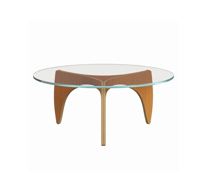 PK60 coffee table lacquered​ veneer ​ base by Fritz Hansen.