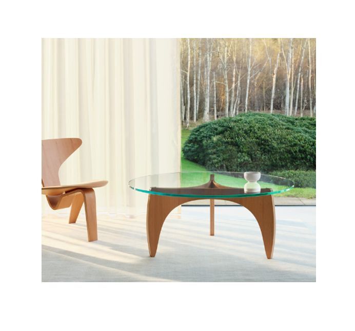 PK60 coffee table lacquered veneer  base by Fritz Hansen.
