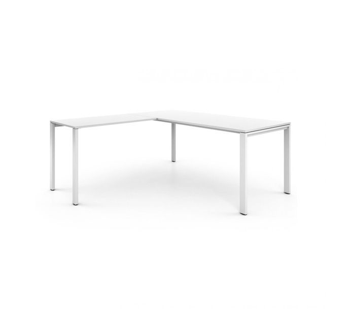 Adapta Plus workstation with return desk by JG Group. Adapta Plus workstation with return desk by JG Group. "Inverted U" leg design.