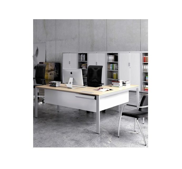 Adapta Plus workstation with return desk by JG Group.   