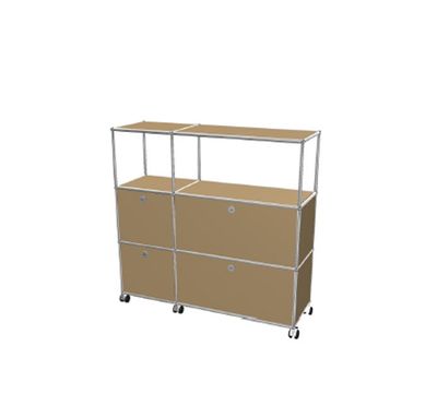 Mueble Haller con ruedas de 3 alturas y 4 puertas de Usm Mueble Haller con ruedas de 3 alturas y 4 puertas de Usm