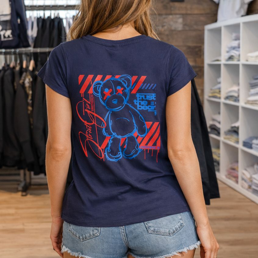 Trust the Bear - Navy Lady Shirt