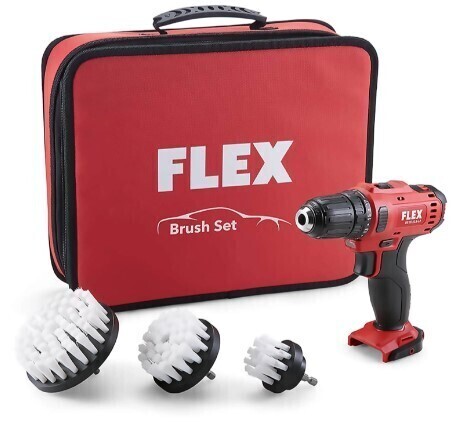 Atornillador a batería FLEX con juego de cepillos DD 10.8 Juego de cepillos