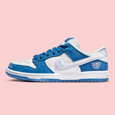 NIKE SB DUNK LOW X BORN X RAISED WHITE BLUE