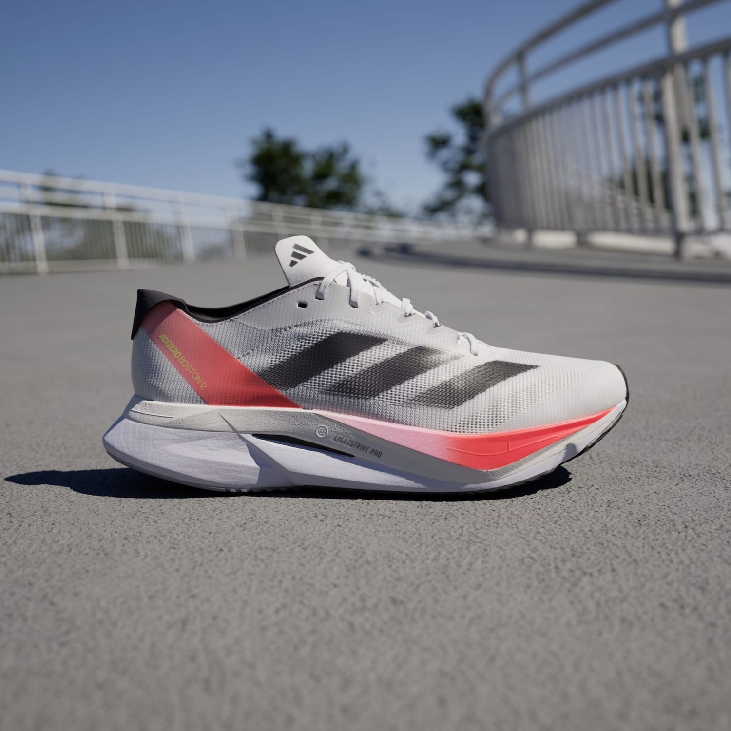 adidas Adizero Boston 12 &#39;White Aurora Solar Red&#39;