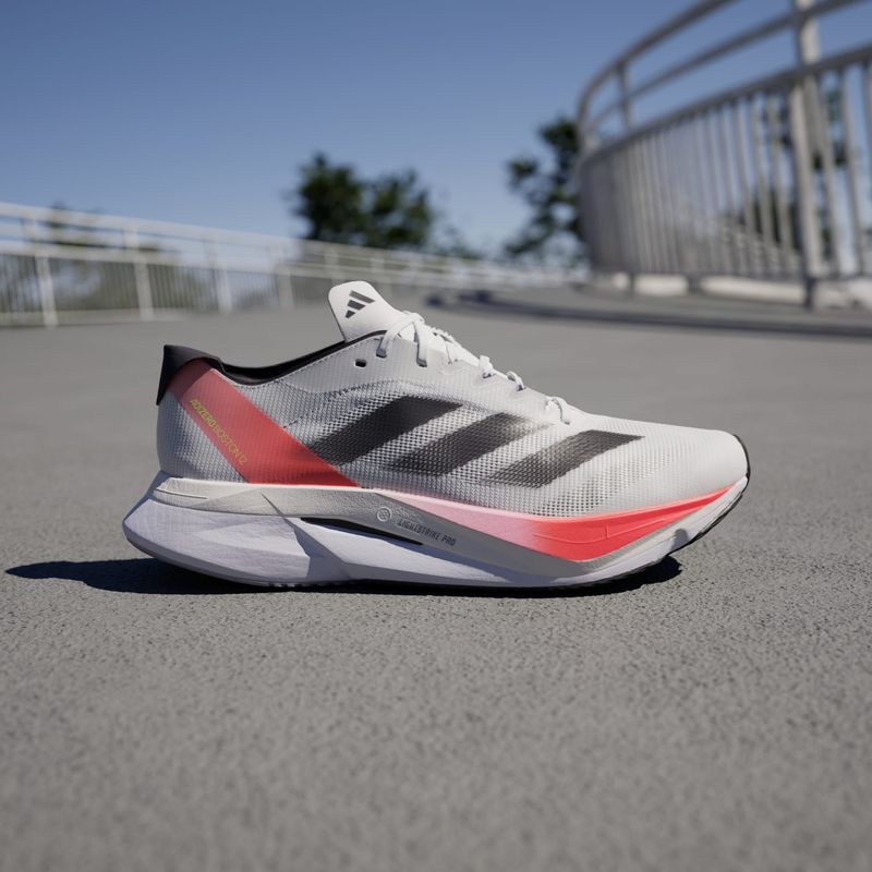 adidas Adizero Boston 12 &#39;White Aurora Solar Red&#39;