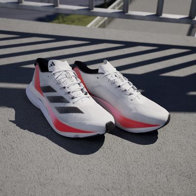 adidas Adizero Boston 12 &#39;White Aurora Solar Red&#39;