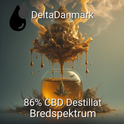 86%+ CBD bredspektrum destillat