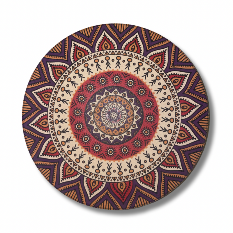 Ceramic Coaster - Red 3