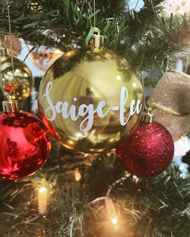Gold Personalized Christmas Bauble