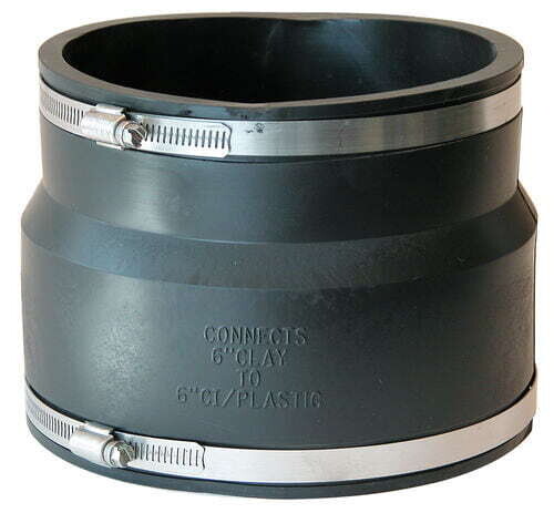 6&quot; Rubber Coupling (Clay x PVC)