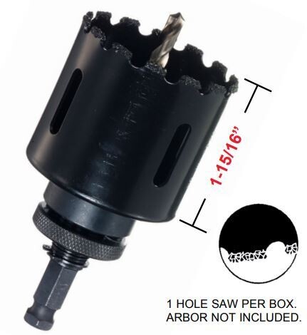 2 5/8&quot; Carbide Grit Hole Saw