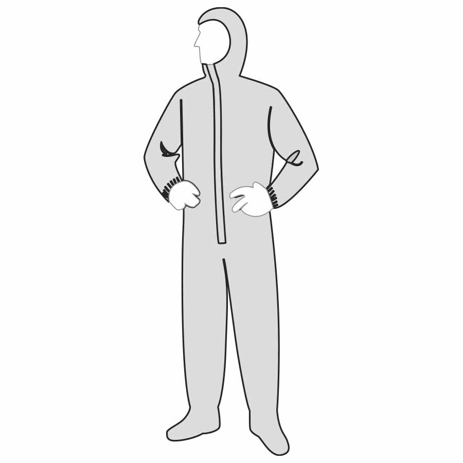2XL Hooded Coveralls (case of 25) ***