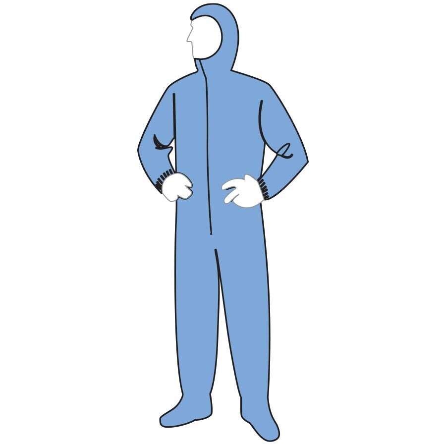 2 XL Lightweight Hooded Coveralls - Case of 25 ***