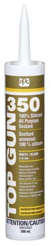 White 100% Silicone Caulk