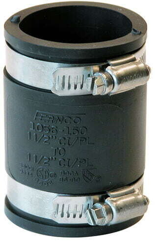 1 1/2" Rubber Coupling (PVC x PVC)