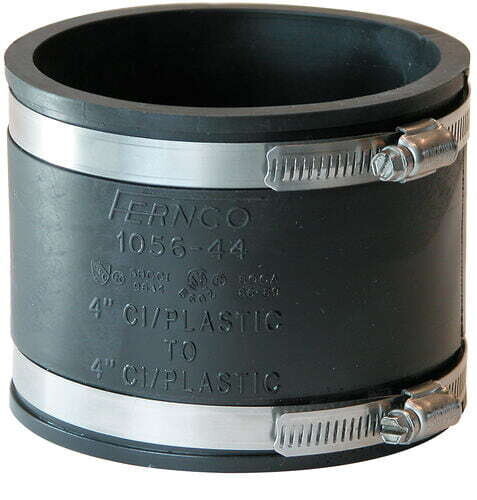 4" Rubber Coupling (PVC x PVC)