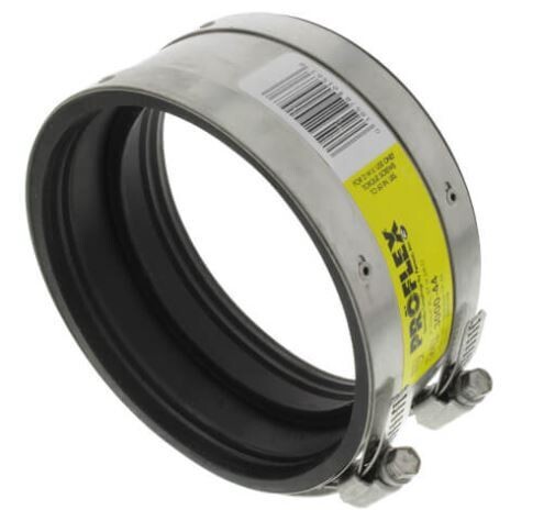 4" Shielded Rubber Coupling (PVC x PVC)