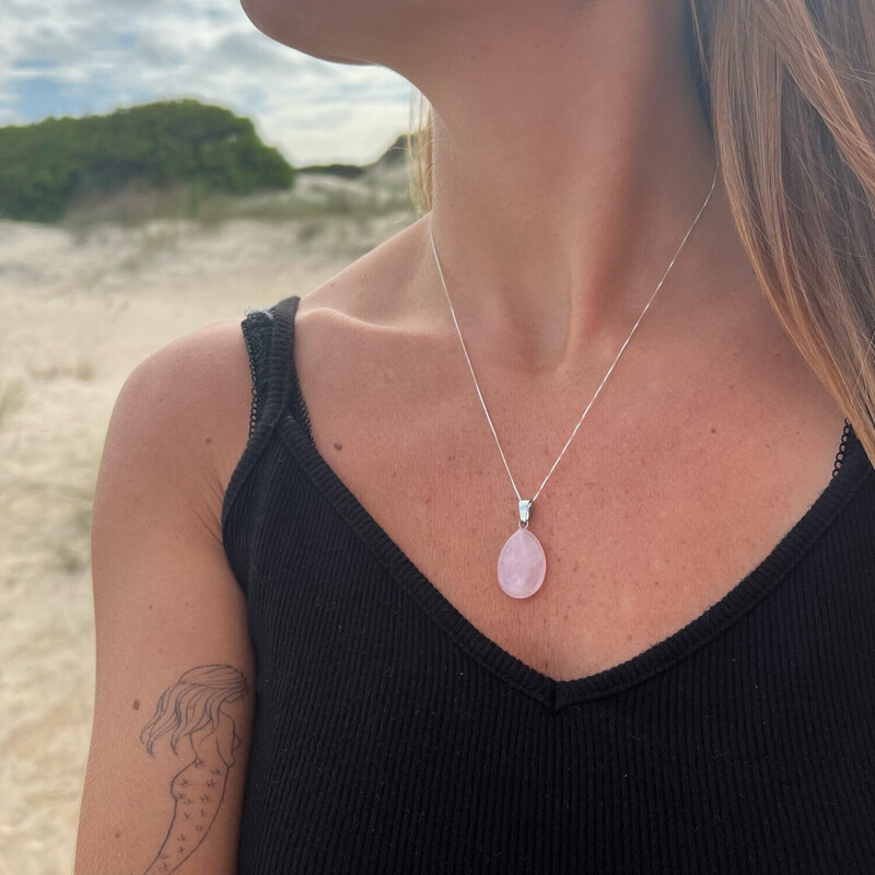 Cadena 🤍 Cuarzo Rosa