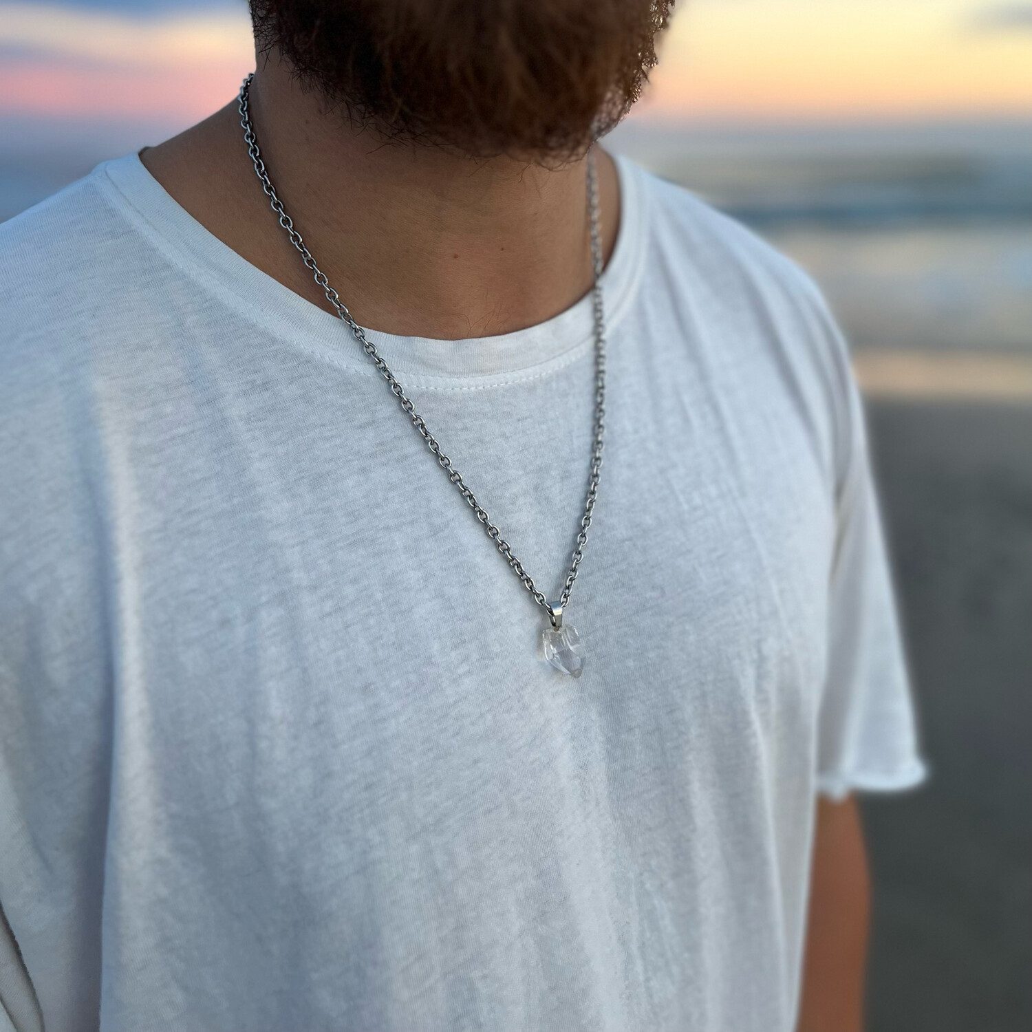 Amuleto LIBERTAD 🤍 Cuarzo Cristal